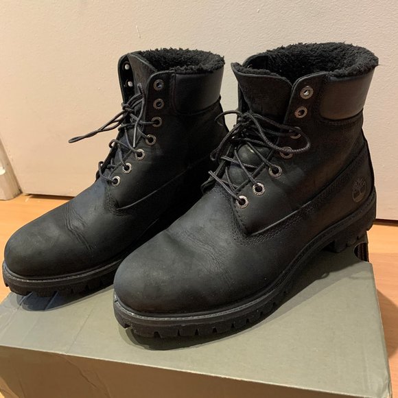 TIMBERLAND MEN'S 6-INCH BOOTS BLACK - Picture 1 of 3